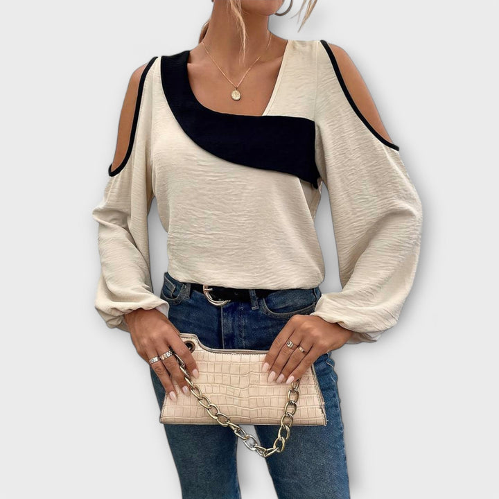 Scarlet - Blouse à décolleté carré