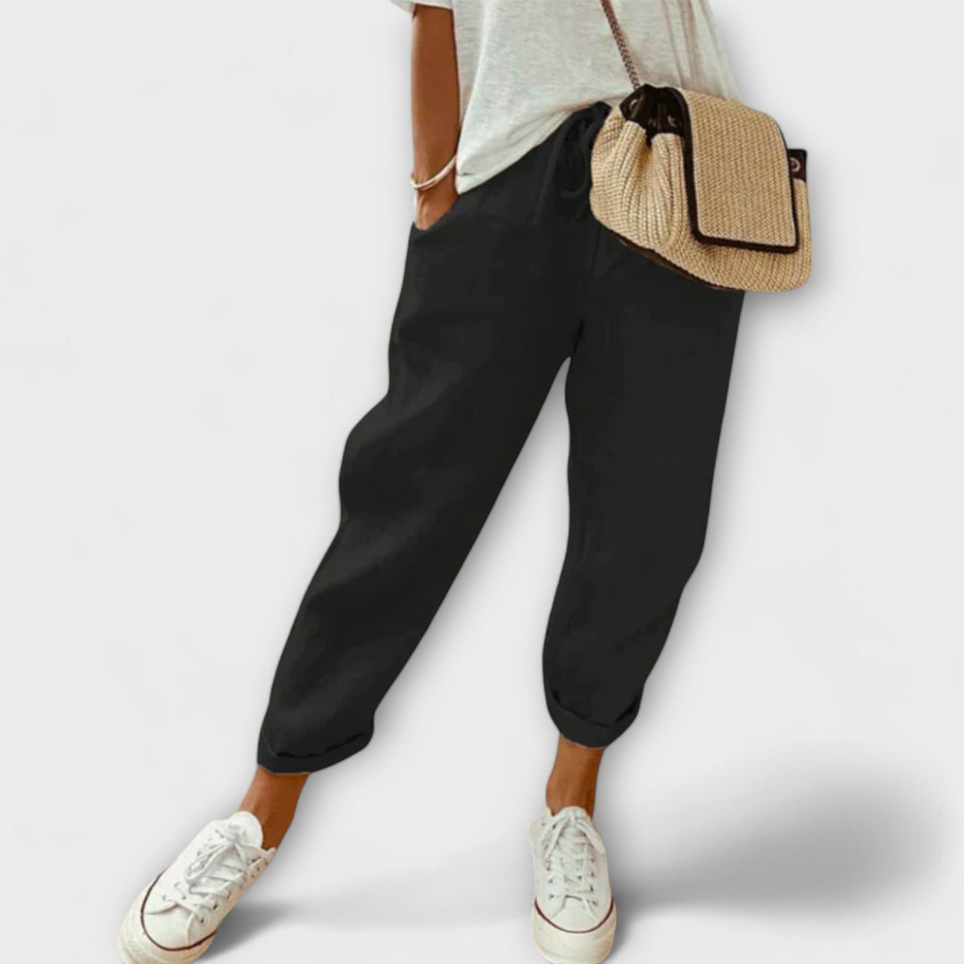 Bibi - Pantalons en lin modernes et décontractés