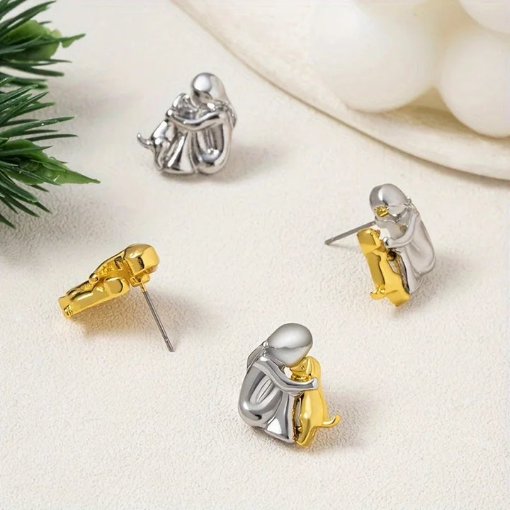 Étreinte de Chien - Boucles d'Oreilles