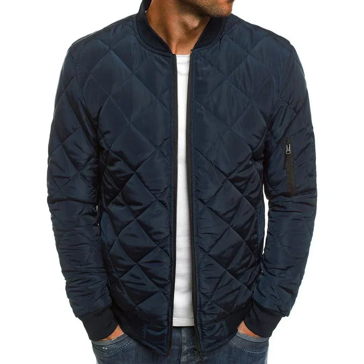David - Manteau en Coton Motif Diamant