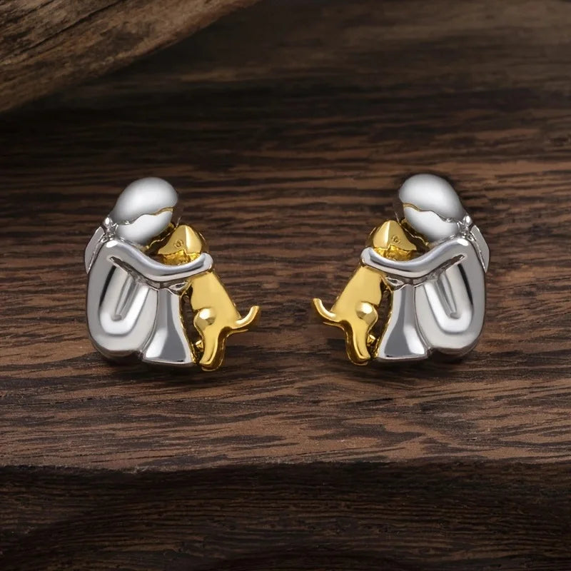 Étreinte de Chien - Boucles d'Oreilles