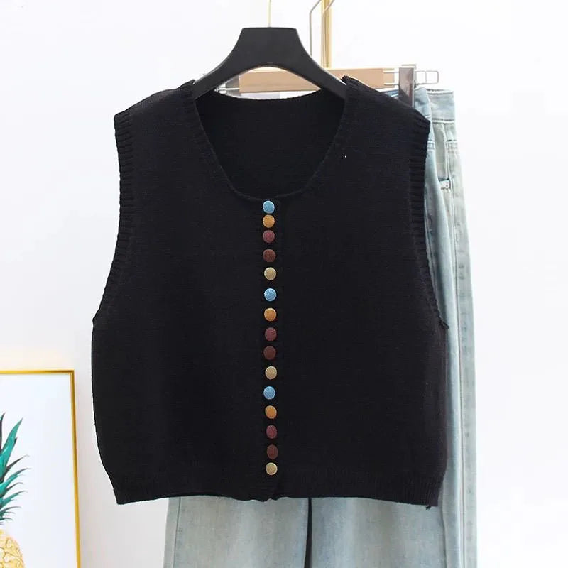 Maribela - Gilet en Maille avec Boutons