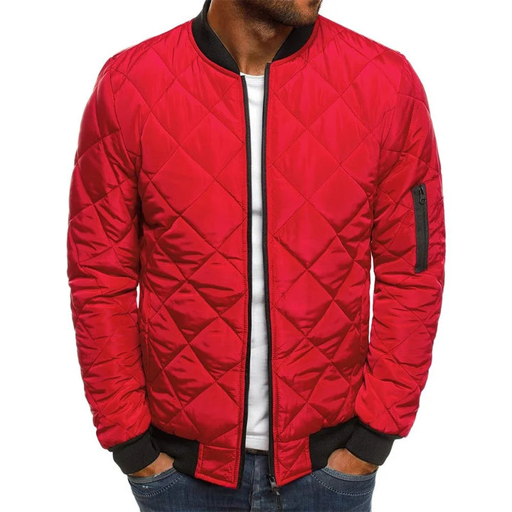 David - Manteau en Coton Motif Diamant