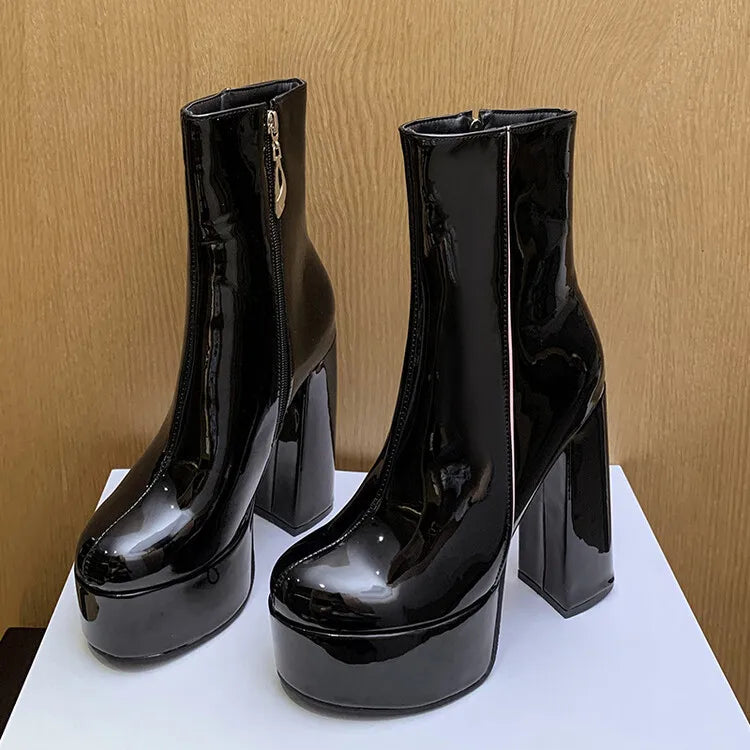 Carina - Bottes à plateforme super haute avec charme et confiance