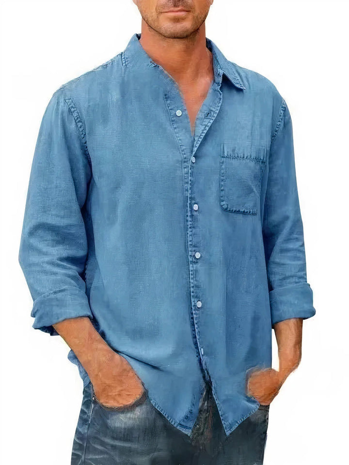 Chemise - Mélange de Denim Long