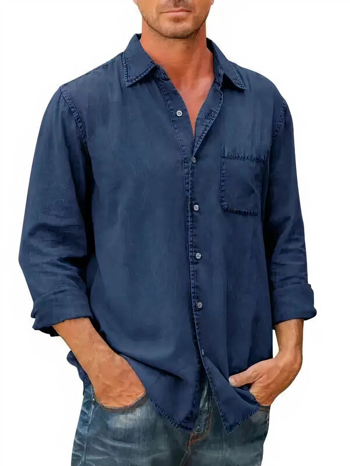 Chemise - Mélange de Denim Long