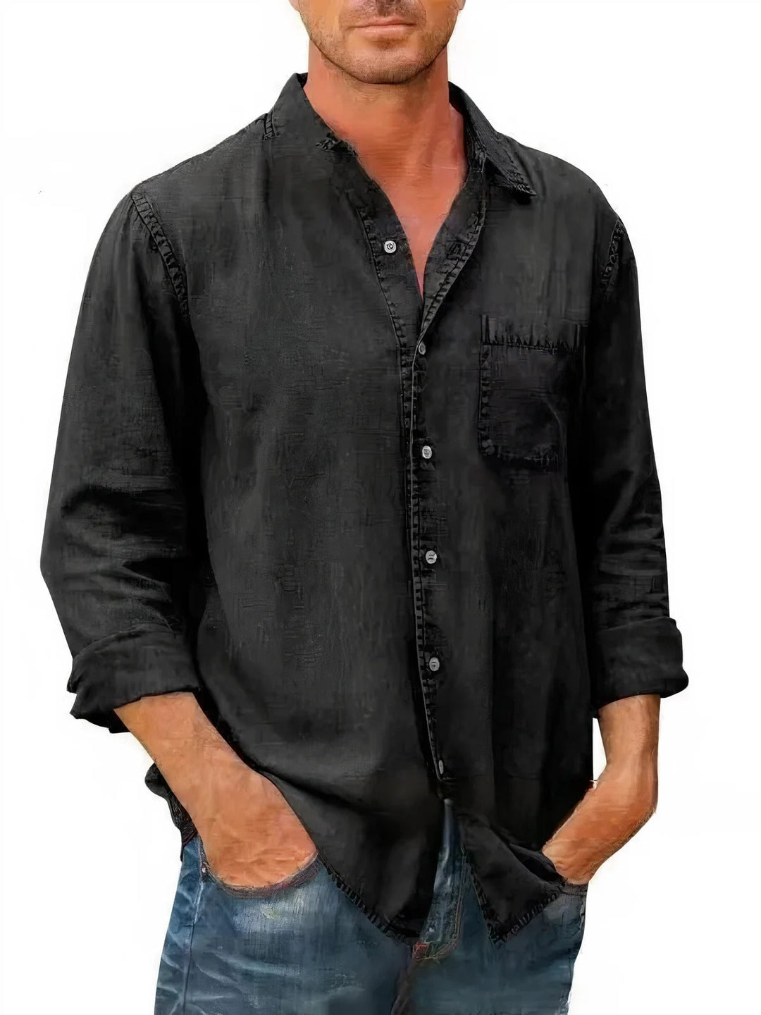 Chemise - Mélange de Denim Long