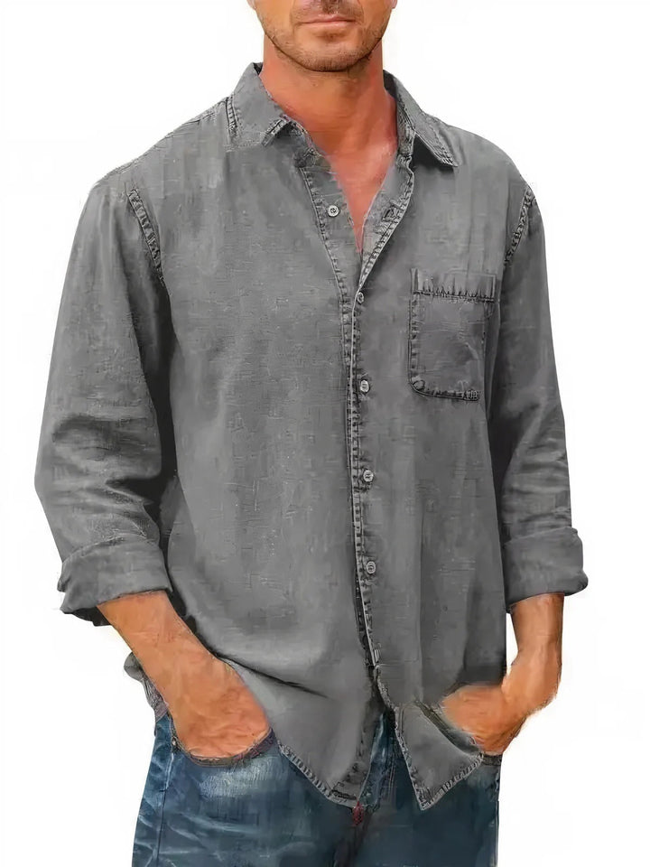 Chemise - Mélange de Denim Long