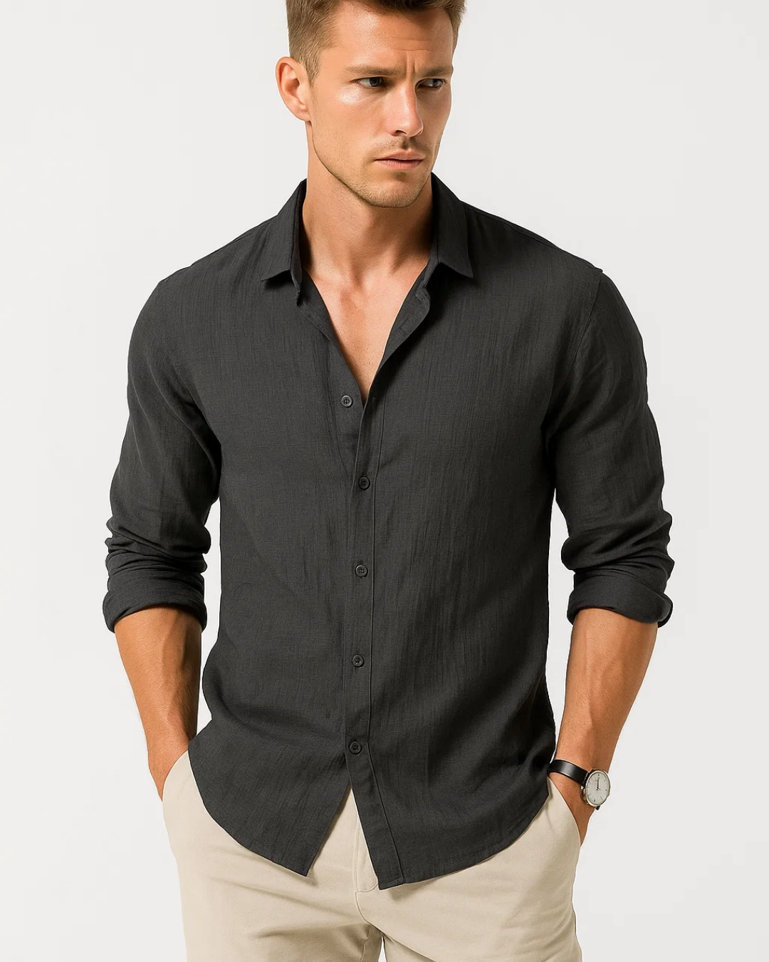 Chemise - Col Intelligent Bouton Complet