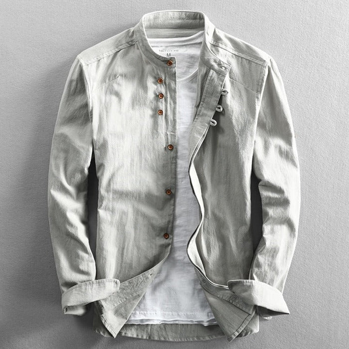 Chemise - Col Haut Bouton Vintage
