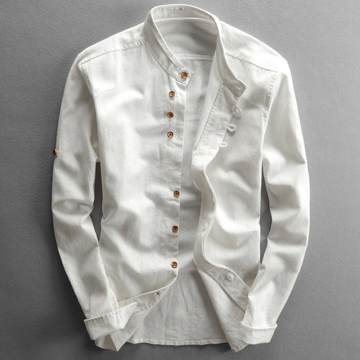 Chemise - Col Haut Bouton Vintage