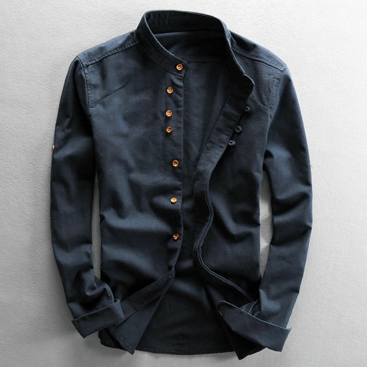 Chemise - Col Haut Bouton Vintage