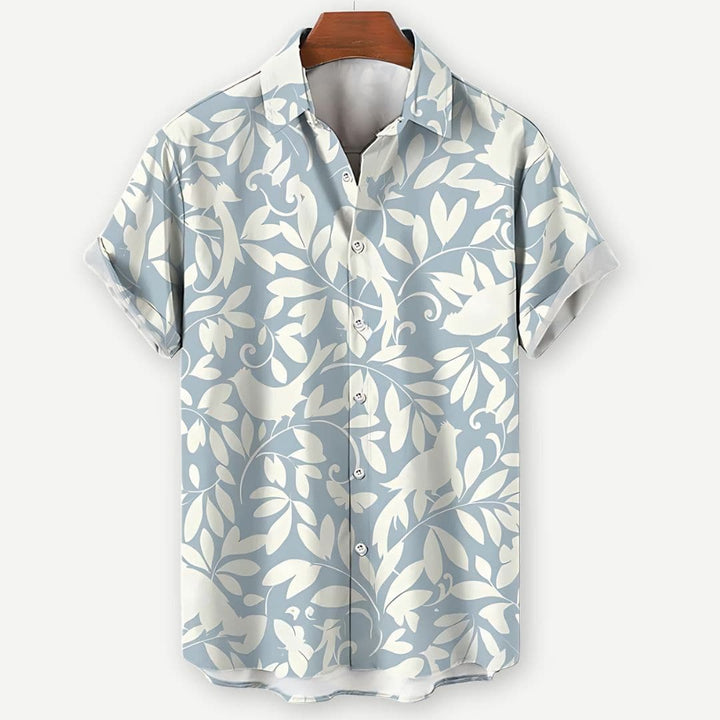 Chemise à Manches Courtes - Imprimé Feuilles