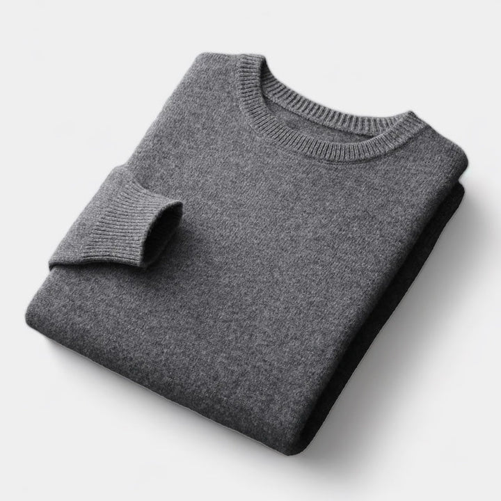 João - Pull à col rond en maille mélangée
