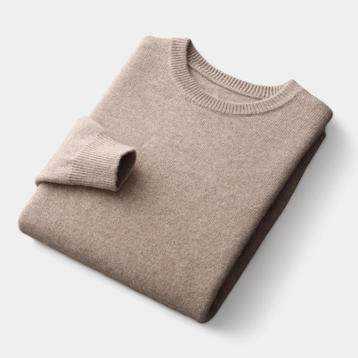 João - Pull à col rond en maille mélangée