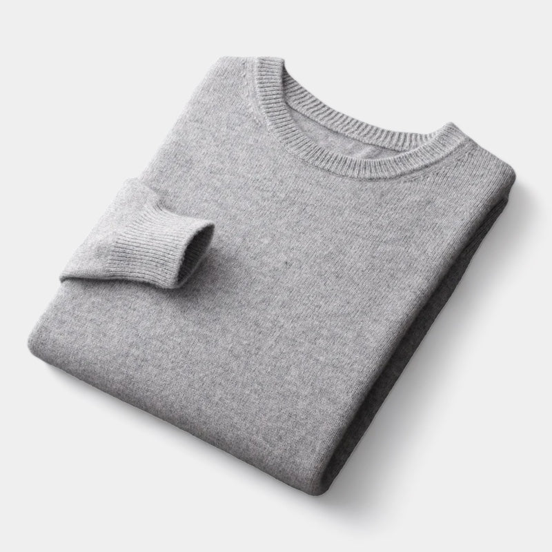 João - Pull à col rond en maille mélangée