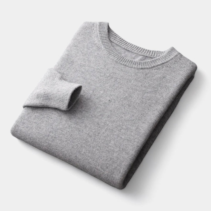 João - Pull à col rond en maille mélangée