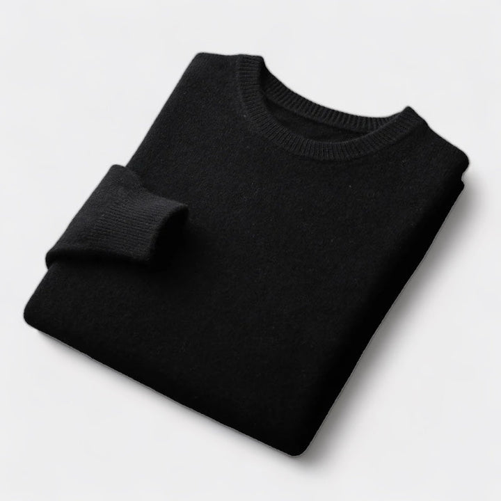 João - Pull à col rond en maille mélangée