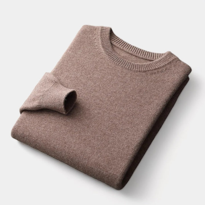 João - Pull à col rond en maille mélangée