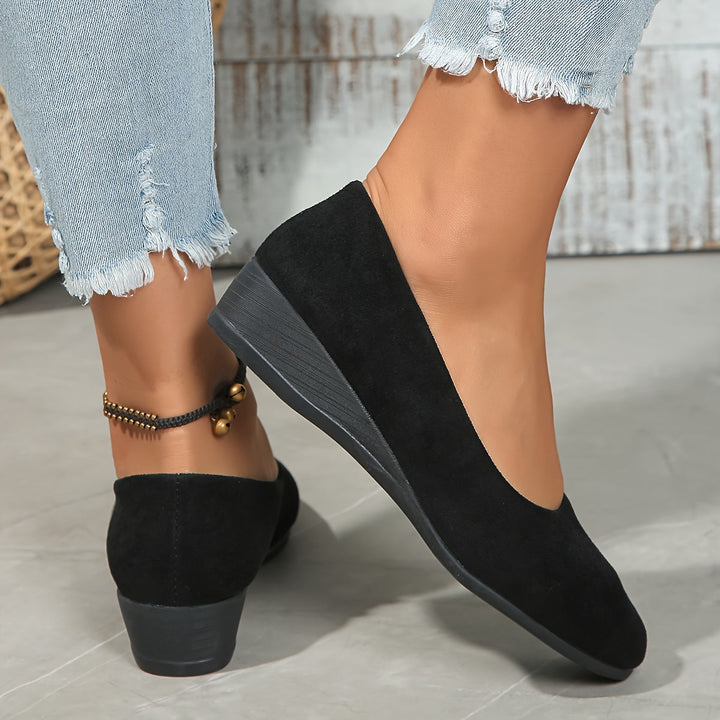 Éliane - Ballerines confortables avec talon compensé