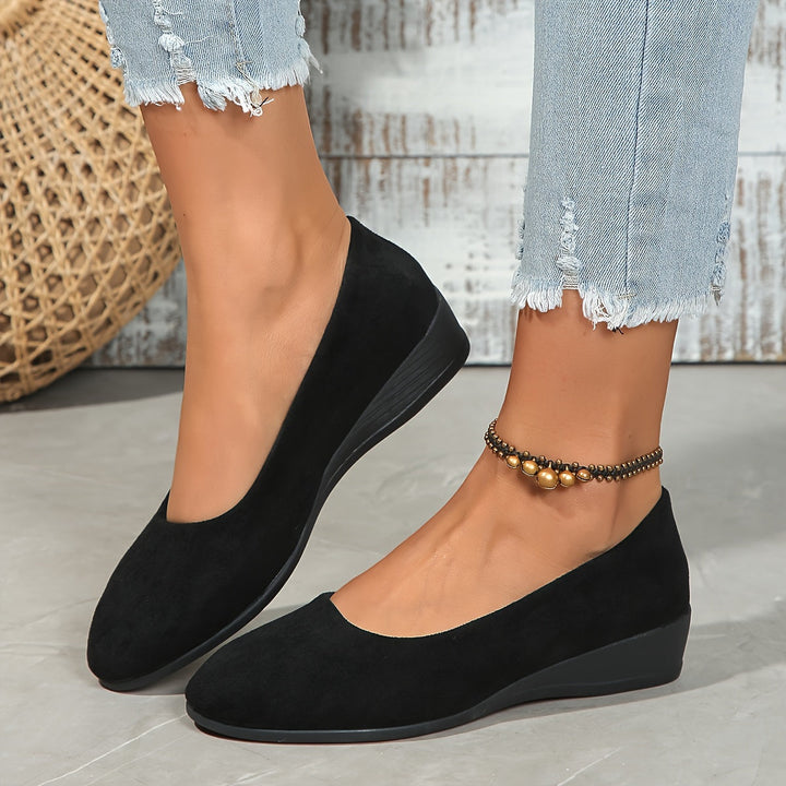Éliane - Ballerines confortables avec talon compensé