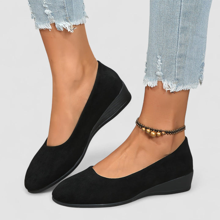 Éliane - Ballerines confortables avec talon compensé