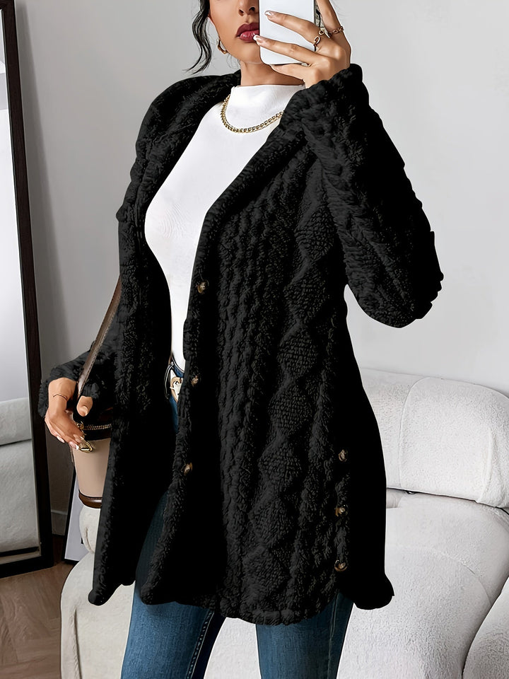 Sara - Manteau à capuche en peluche