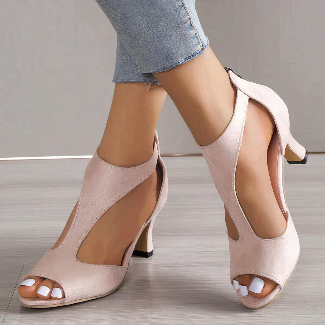 Camila - Sandales à Talons Hauts avec Bout Découpé