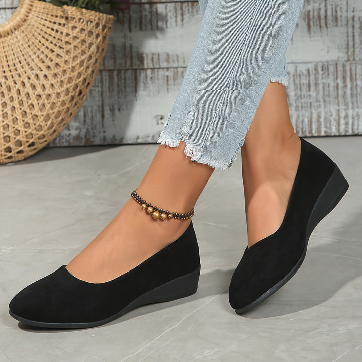 Éliane - Ballerines confortables avec talon compensé