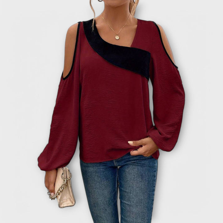 Scarlet - Blouse à décolleté carré