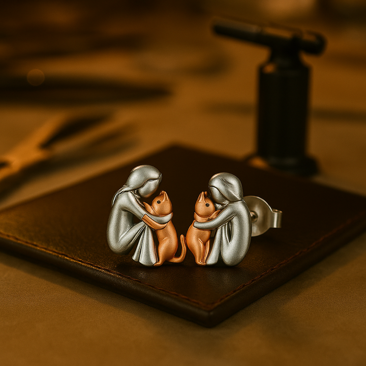 Câlin de Chat - Boucles d'oreilles