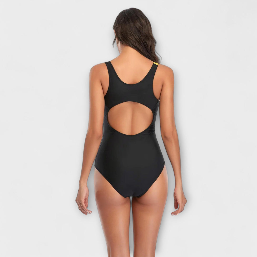 Maillot de bain sportif une pièce avec décolleté dans le dos