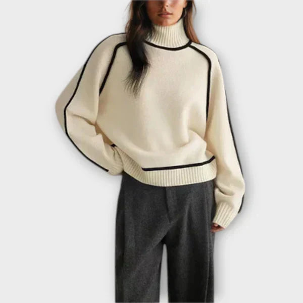 Emília - Pull élégant à col haut