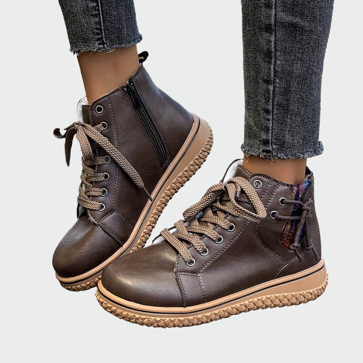 Bottes orthopédiques en cuir à tige basse