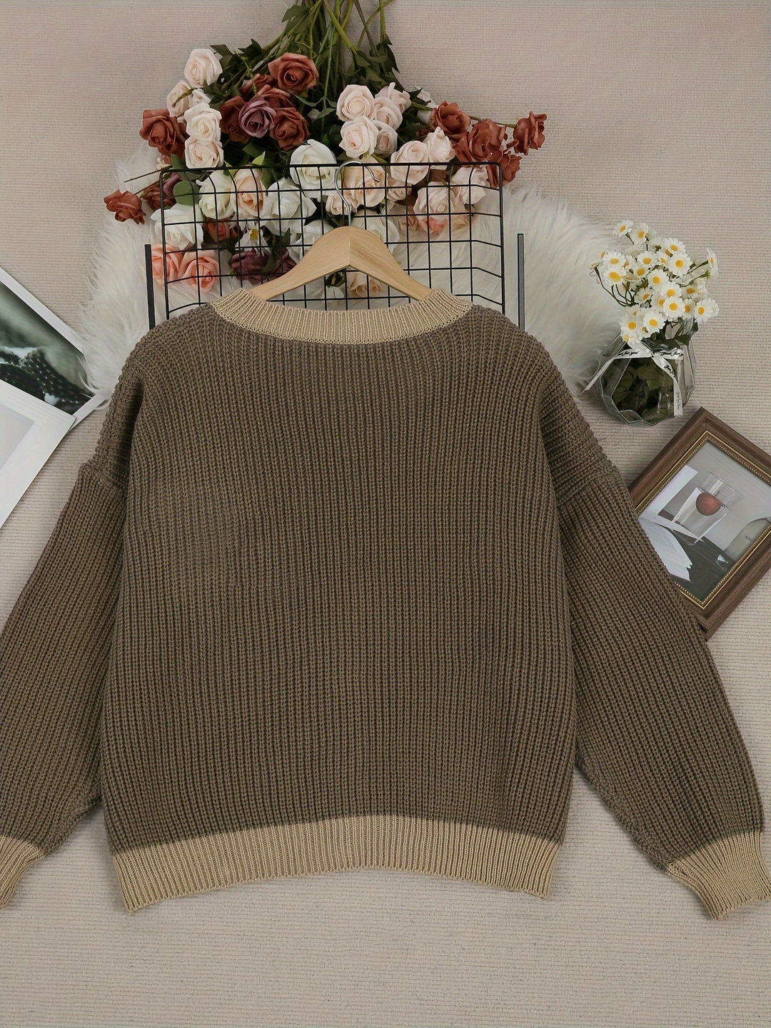 Marcelina - Manteau en Maille avec Poches
