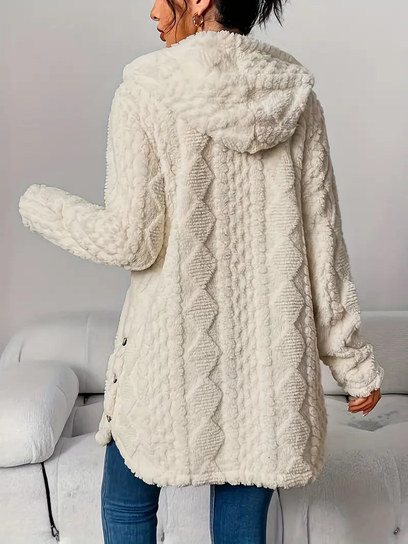 Sara - Manteau à capuche en peluche
