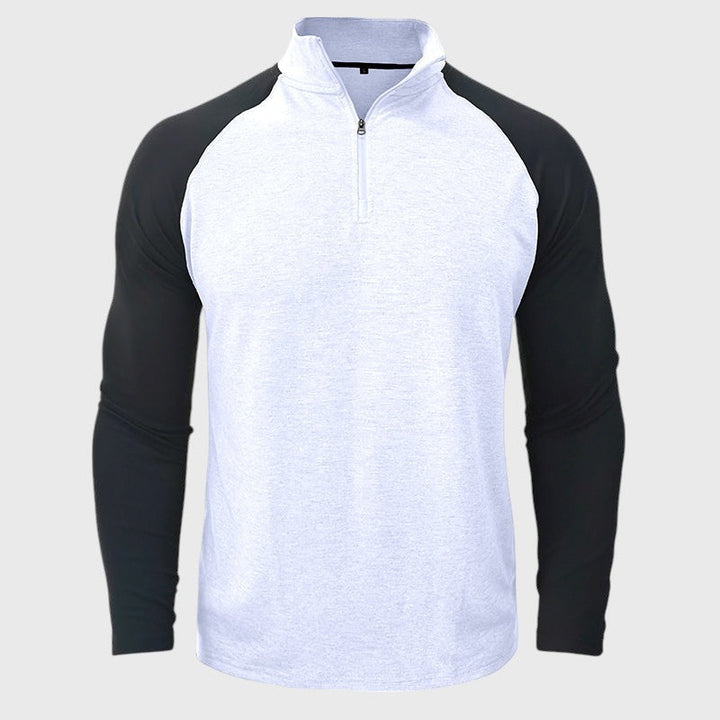 Chemise en coton à col montant
