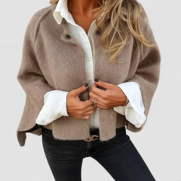Judite - Manteau Court Élégant et Chaud