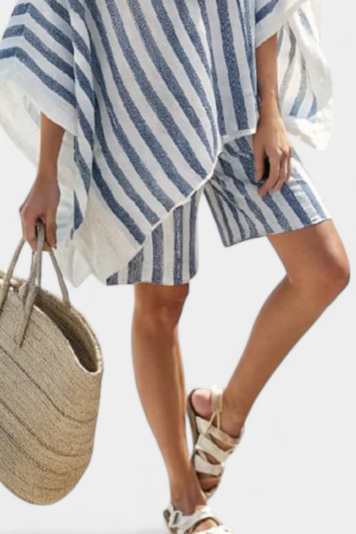 Salomé - Ensemble Rayé Blouse et Short