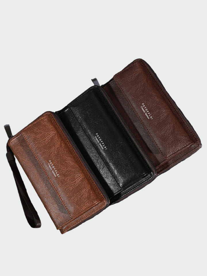 Portefeuille en cuir intemporel