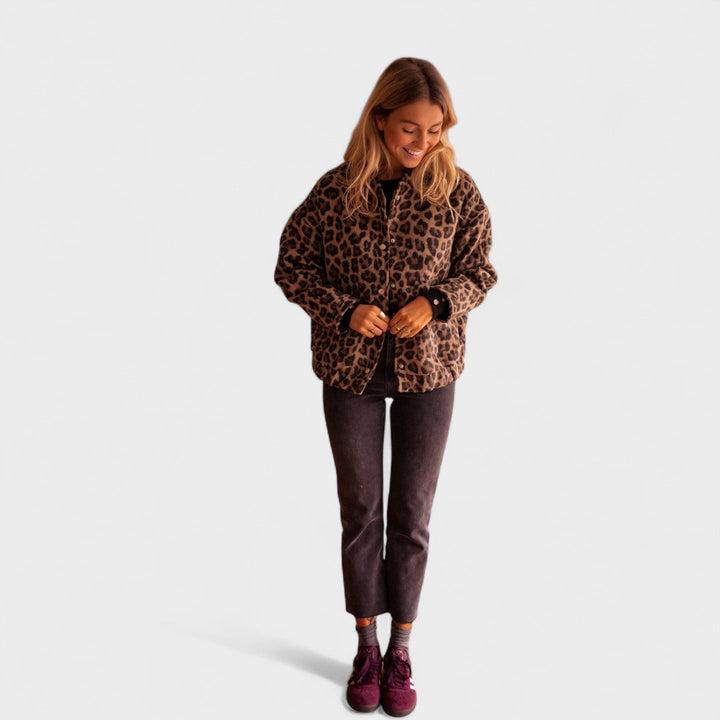 Rosa - Manteau moderne à motif léopard