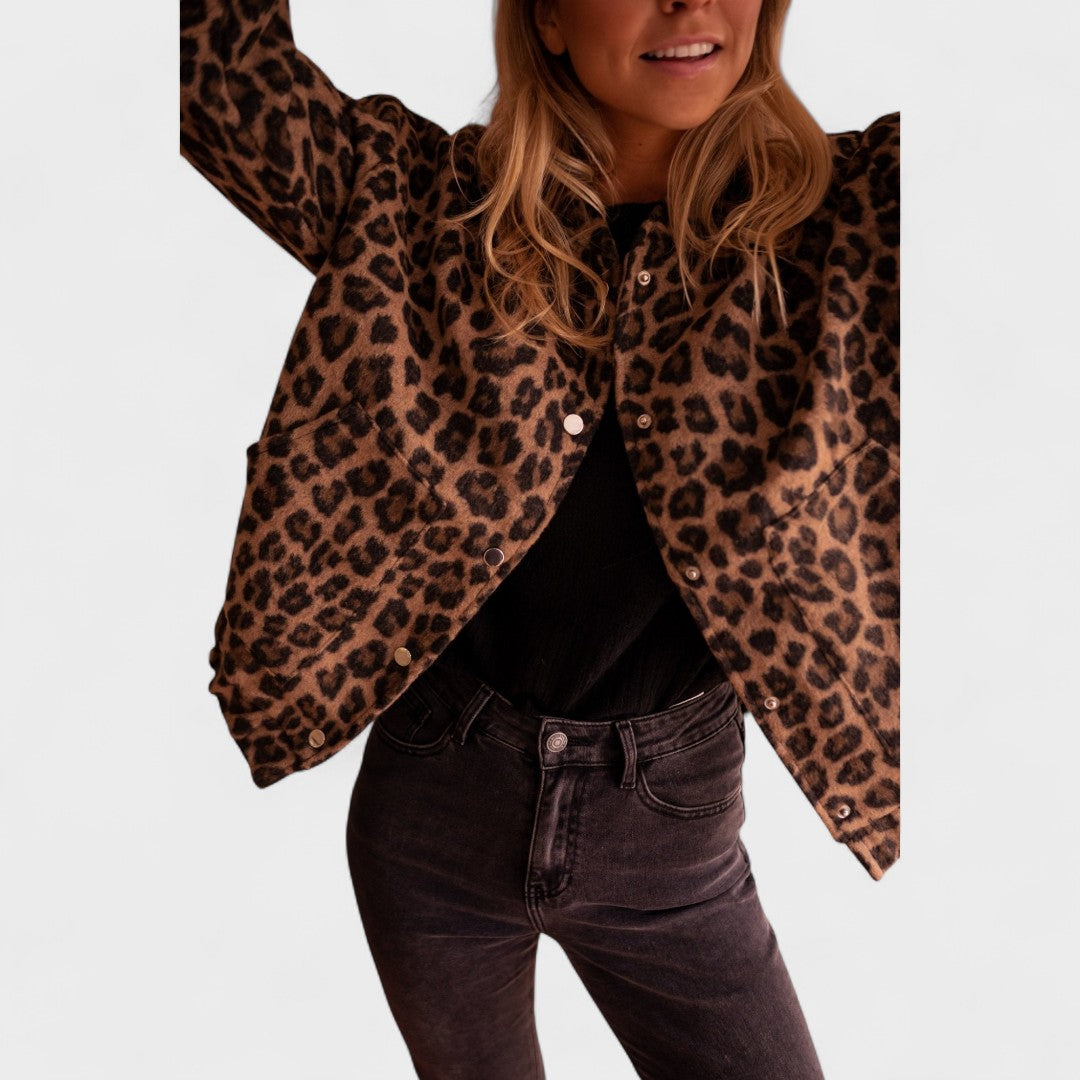 Rosa - Manteau moderne à motif léopard