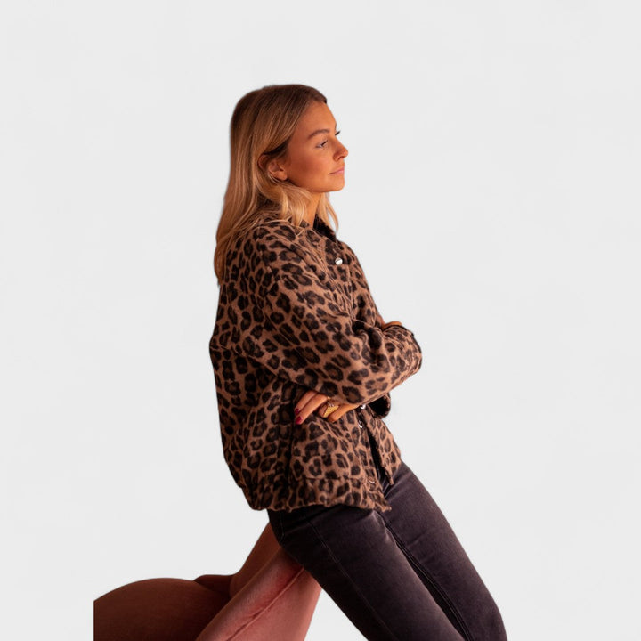 Rosa - Manteau moderne à motif léopard