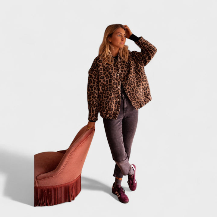 Rosa - Manteau moderne à motif léopard