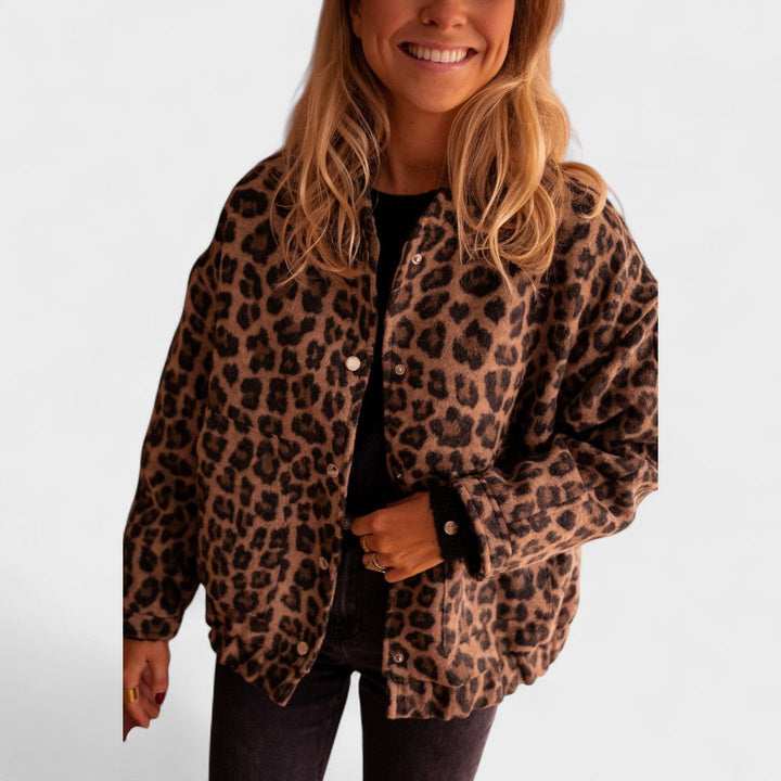 Rosa - Manteau moderne à motif léopard