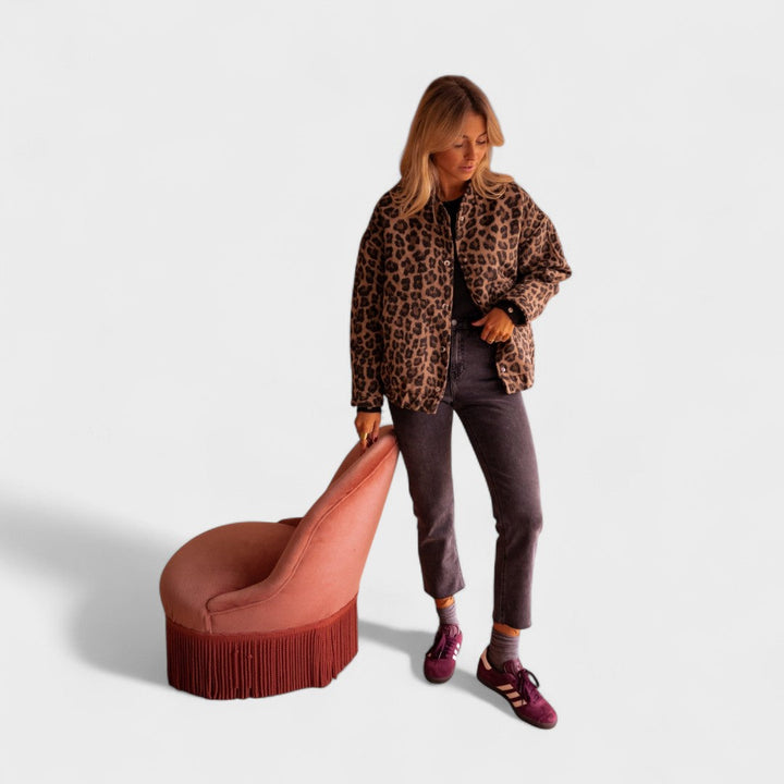 Rosa - Manteau moderne à motif léopard