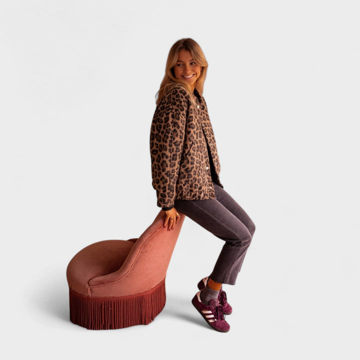 Rosa - Manteau moderne à motif léopard