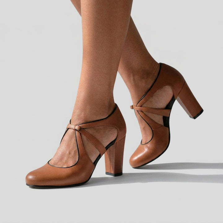 Joana - Chaussures à Talons avec Sangles Croisées