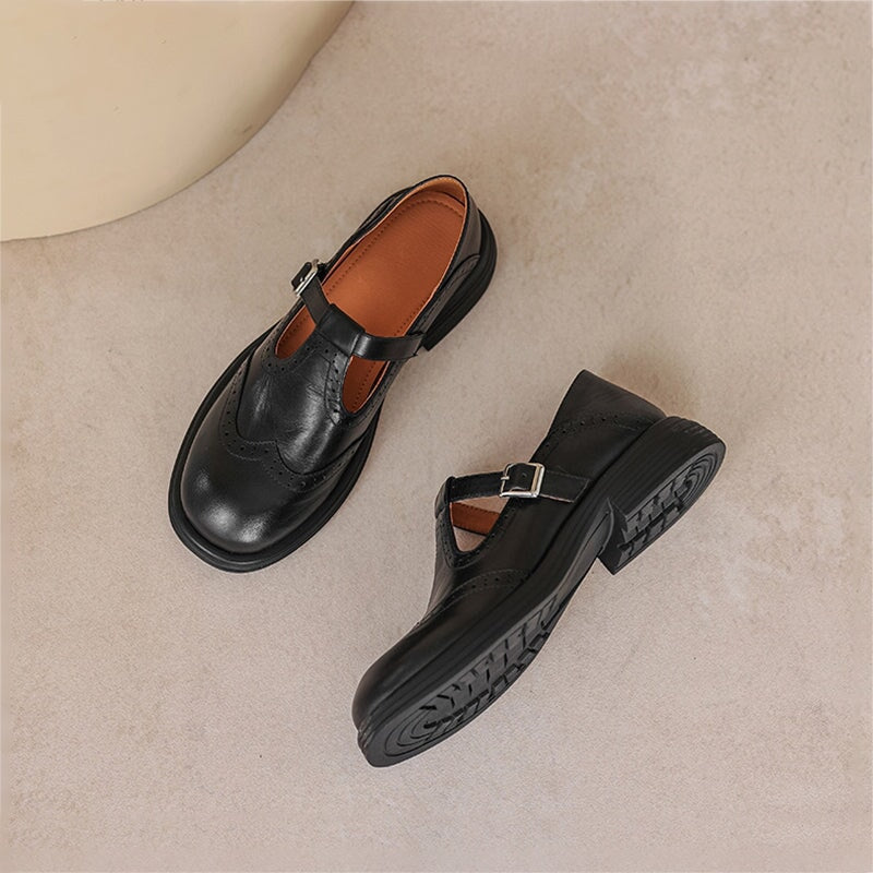 Vela - Chaussures Mary Janes Premium en Cuir