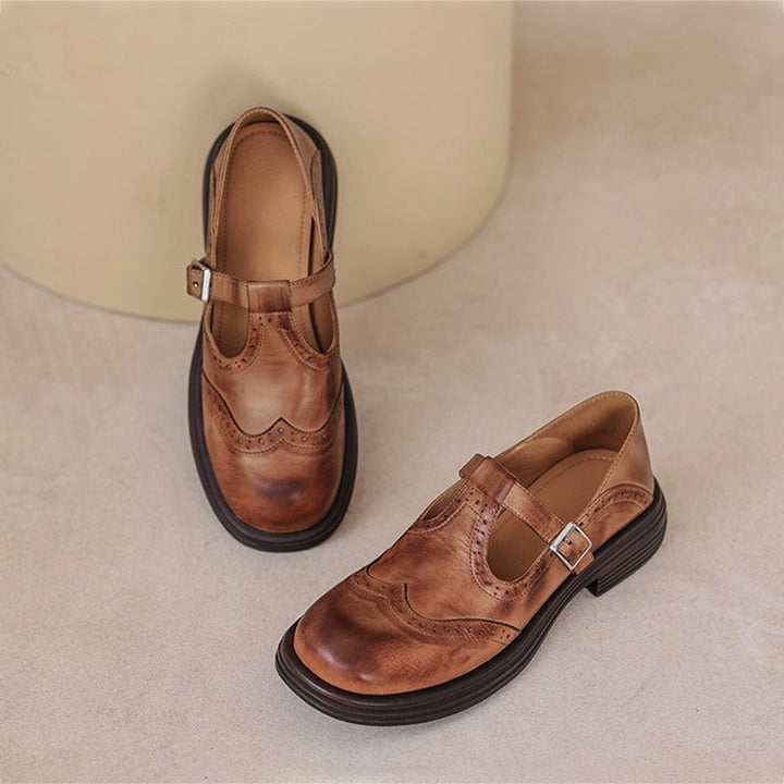 Vela - Chaussures Mary Janes Premium en Cuir